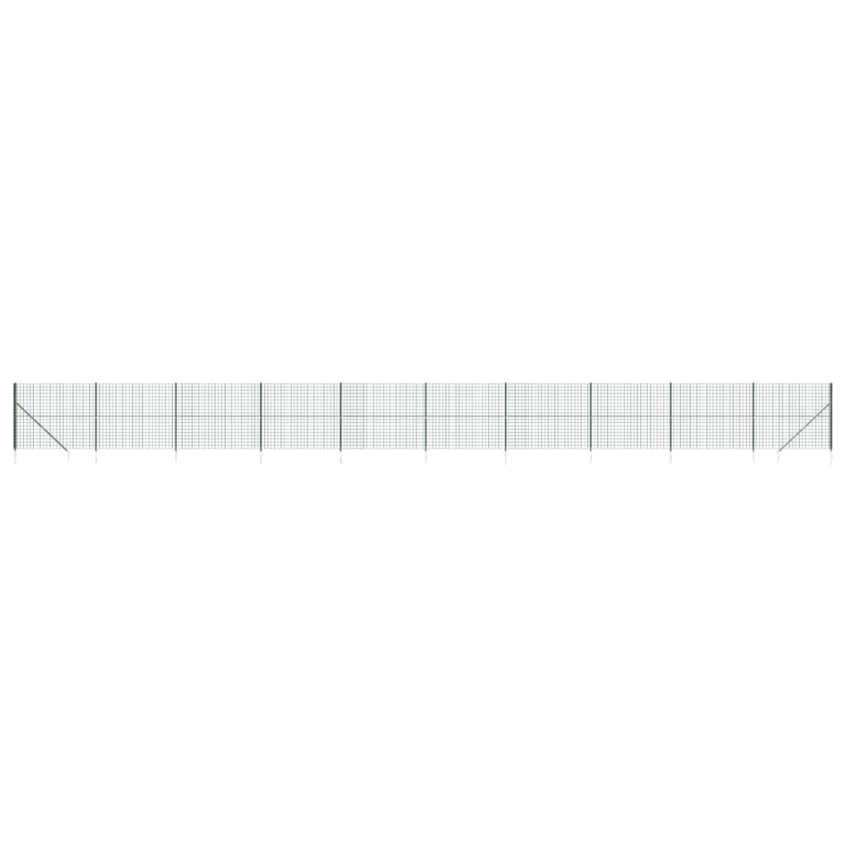 vidaXL Συρματόπλεγμα Περίφραξης Πράσινο 2,2 x 25 μ. με Καρφωτές Βάσεις