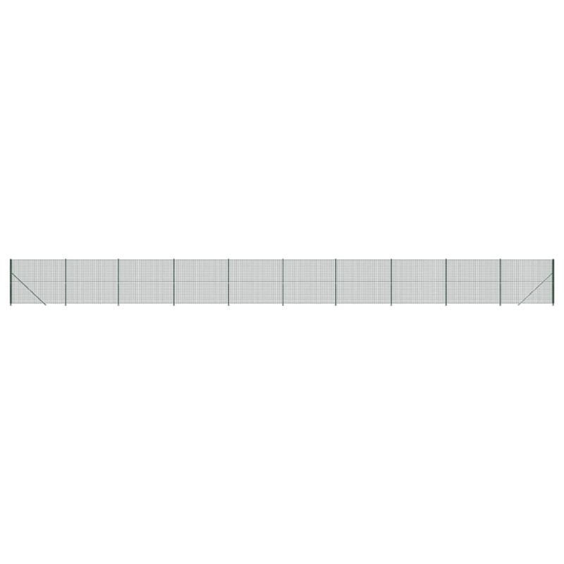 vidaXL Συρματόπλεγμα Περίφραξης Πράσινο 1,6 x 25 μ. με Βάσεις Φλάντζα