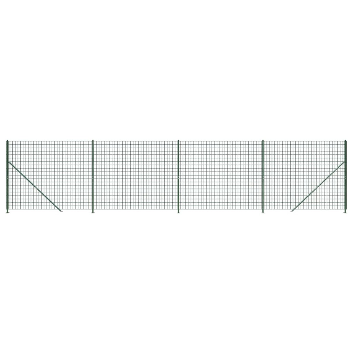vidaXL Συρματόπλεγμα Περίφραξης Πράσινο 2,2x10 μ. με Βάσεις Φλάντζα