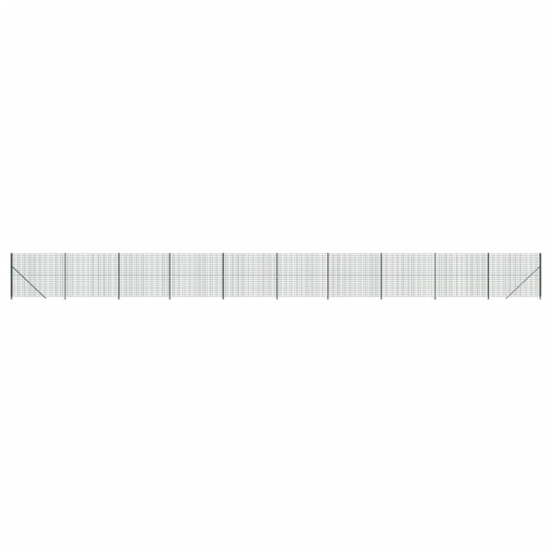 vidaXL Συρματόπλεγμα Περίφραξης Πράσινο 1,6 x 25 μ. με Βάσεις Φλάντζα