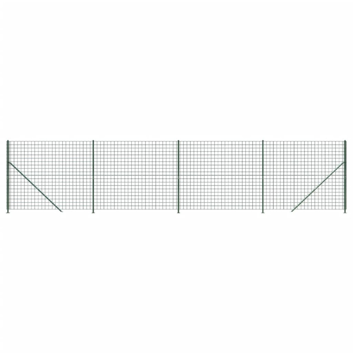 vidaXL Συρματόπλεγμα Περίφραξης Πράσινο 1,4 x 10 μ. με Βάσεις Φλάντζα