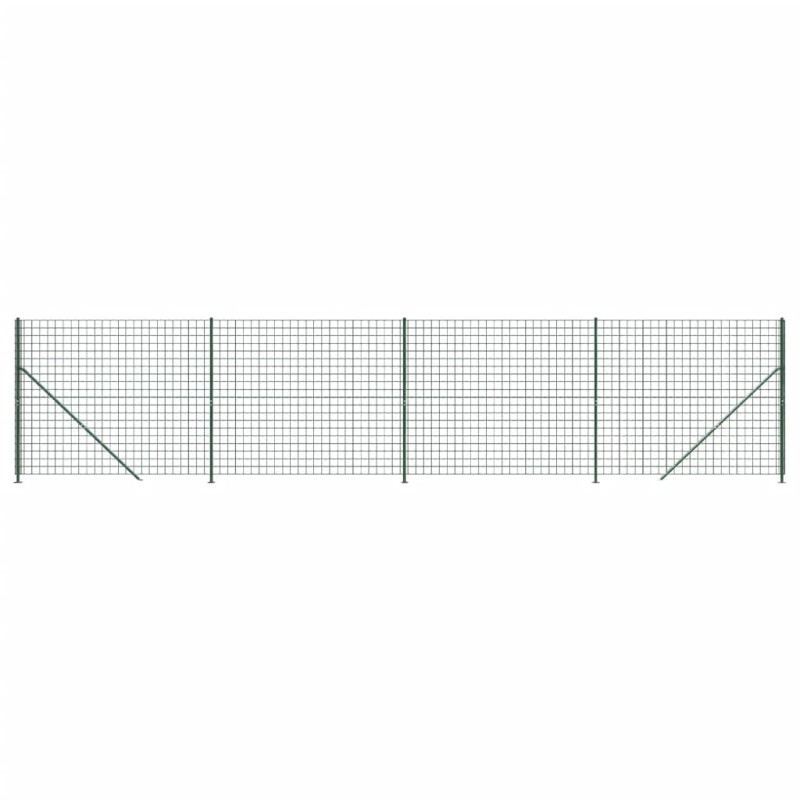vidaXL Συρματόπλεγμα Περίφραξης Πράσινο 1,4 x 10 μ. με Βάσεις Φλάντζα