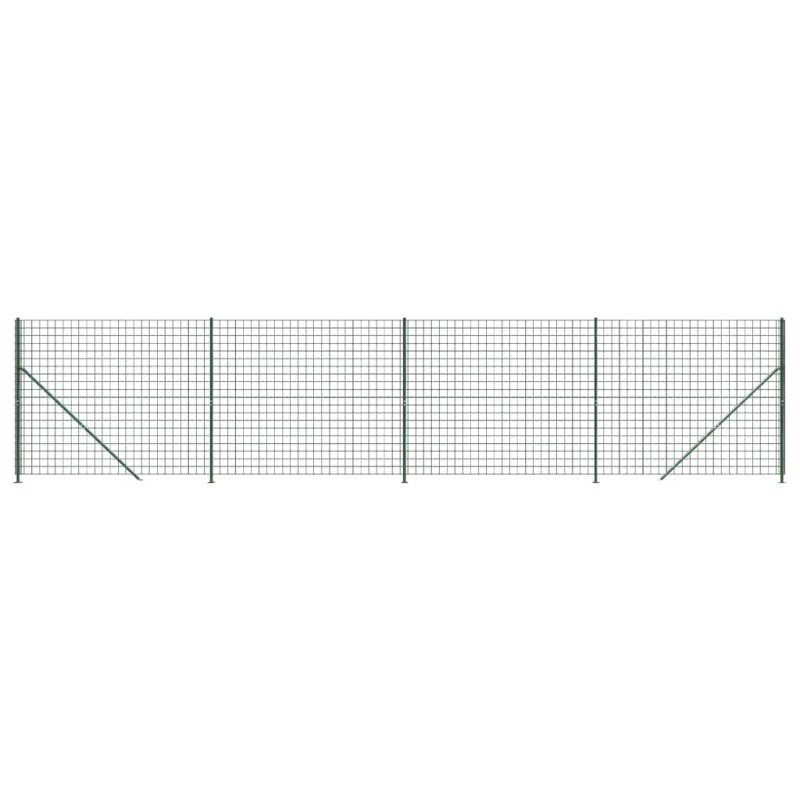 vidaXL Συρματόπλεγμα Περίφραξης Πράσινο 2,2x10 μ. με Βάσεις Φλάντζα