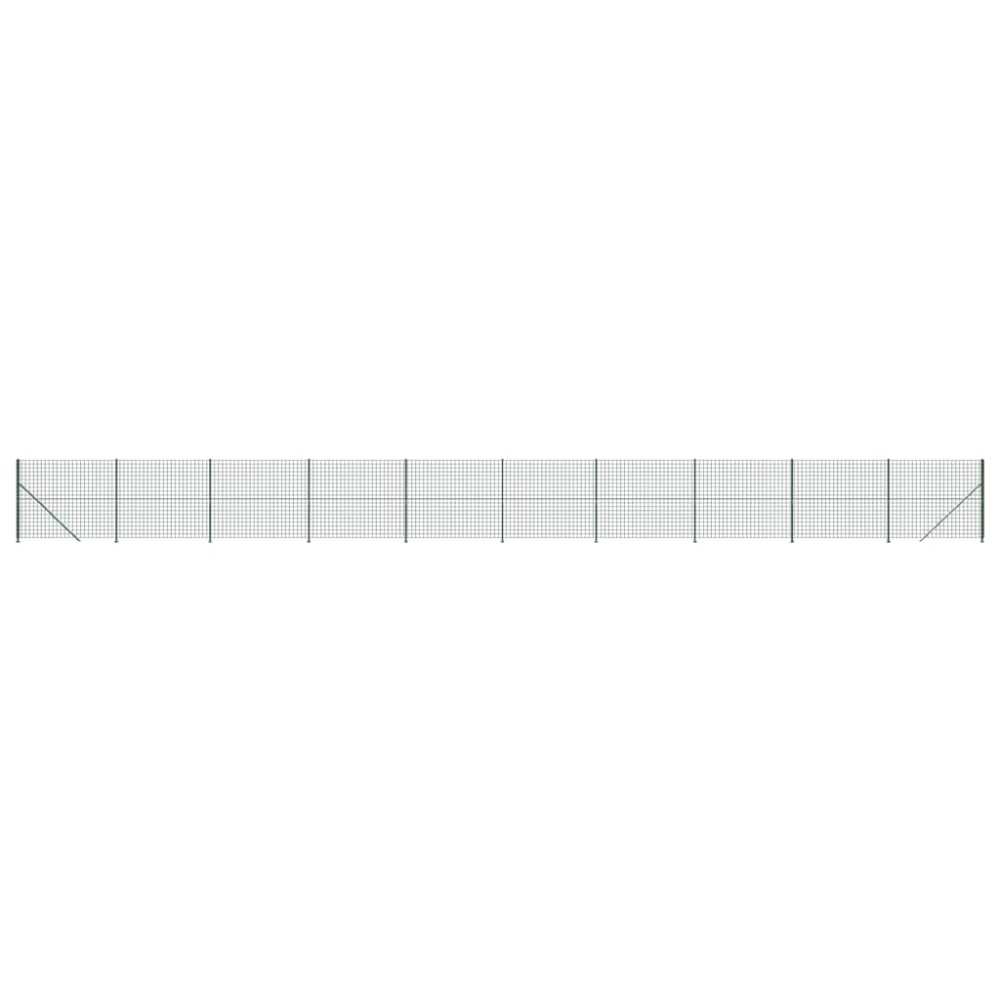 vidaXL Συρματόπλεγμα Περίφραξης Πράσινο 1,8 x 25 μ. με Βάσεις Φλάντζα