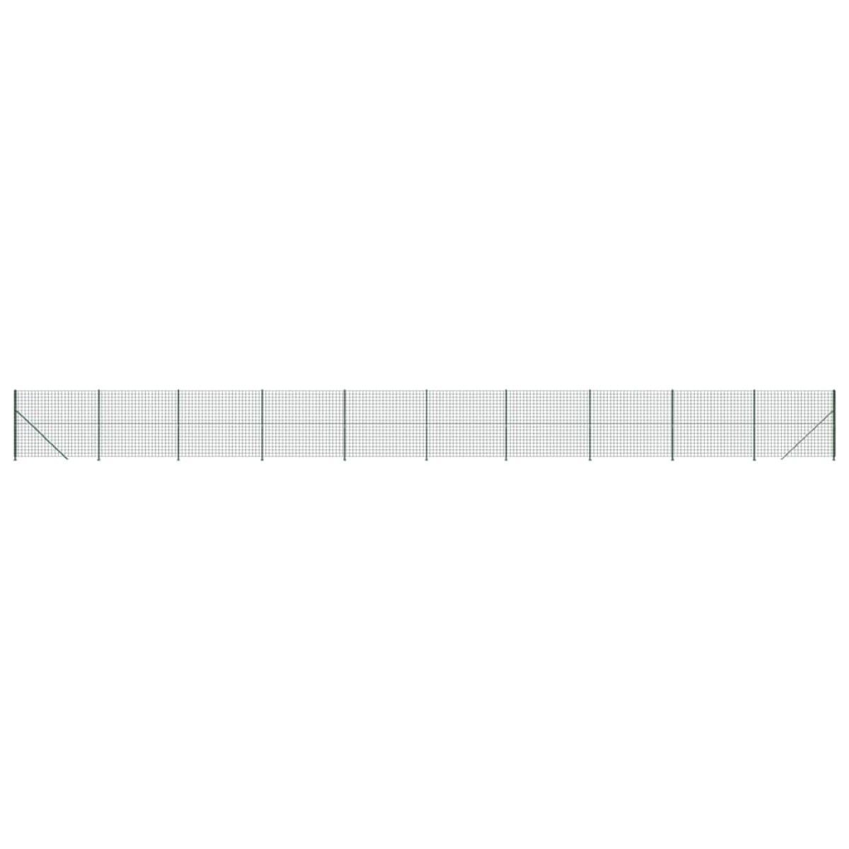 vidaXL Συρματόπλεγμα Περίφραξης Πράσινο 1,8 x 25 μ. με Βάσεις Φλάντζα
