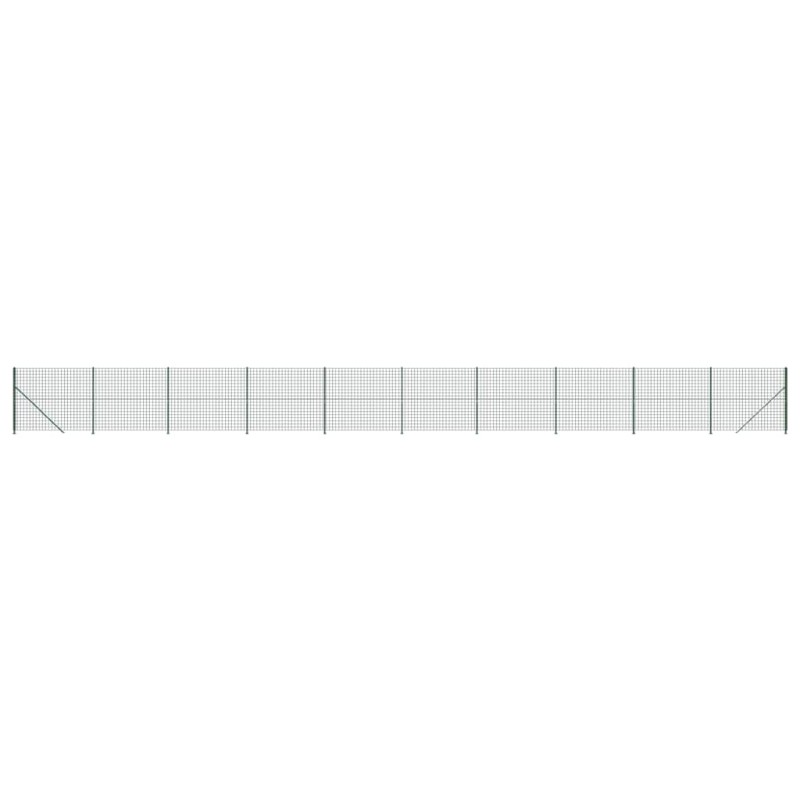 vidaXL Συρματόπλεγμα Περίφραξης Πράσινο 1,8 x 25 μ. με Βάσεις Φλάντζα