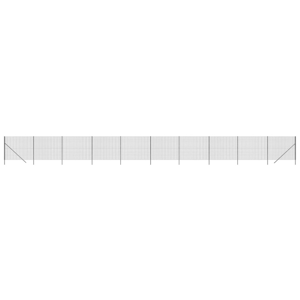 vidaXL Συρματόπλεγμα Περίφραξης Ανθρακί 1,4x25 μ. Γαλβανισμένο Ατσάλι
