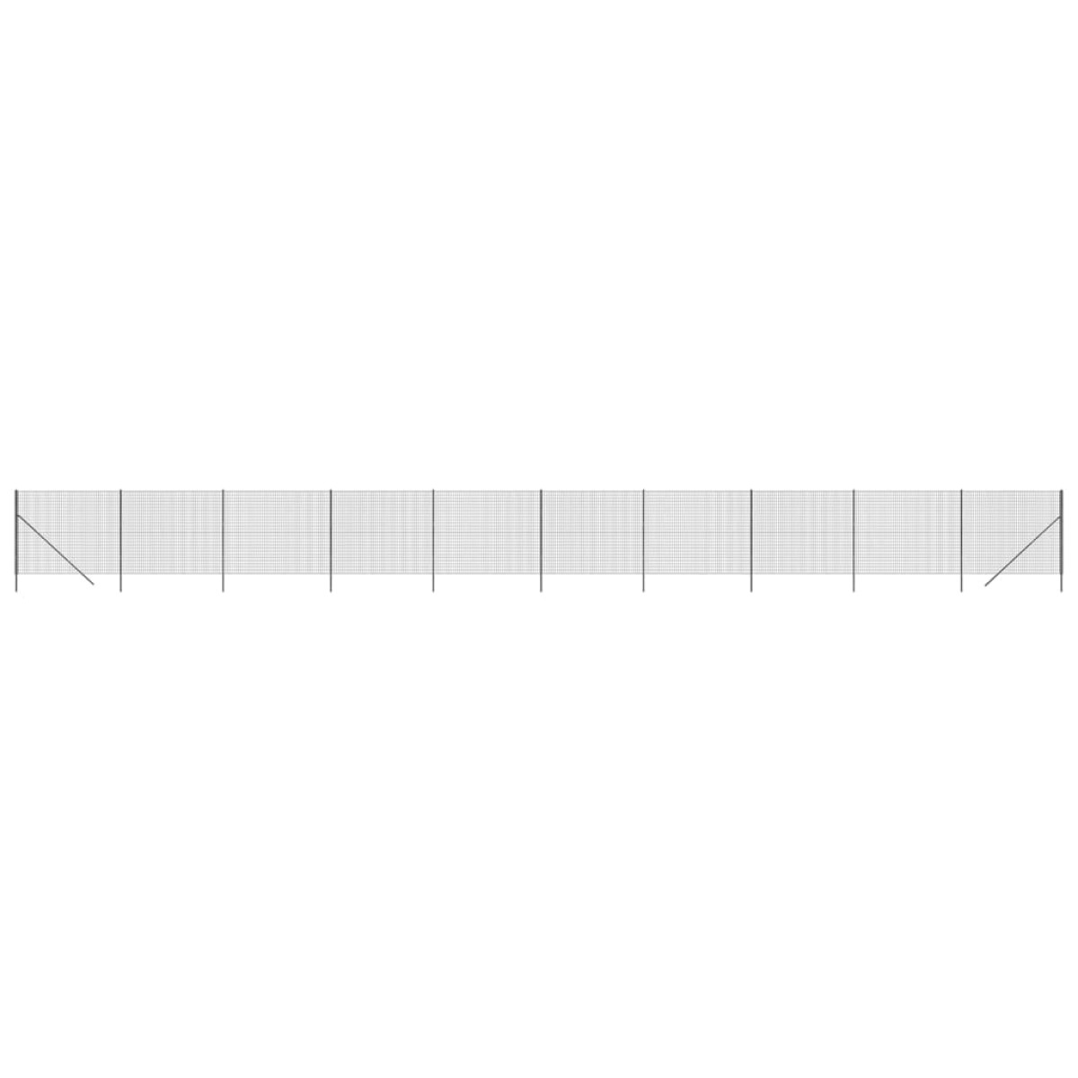 vidaXL Συρματόπλεγμα Περίφραξης Ανθρακί 1,8x25 μ. Γαλβανισμένο Ατσάλι