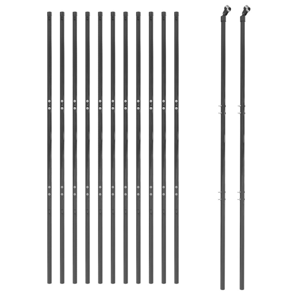 vidaXL Συρματόπλεγμα Περίφραξης Ανθρακί 1,8x25 μ. Γαλβανισμένο Ατσάλι