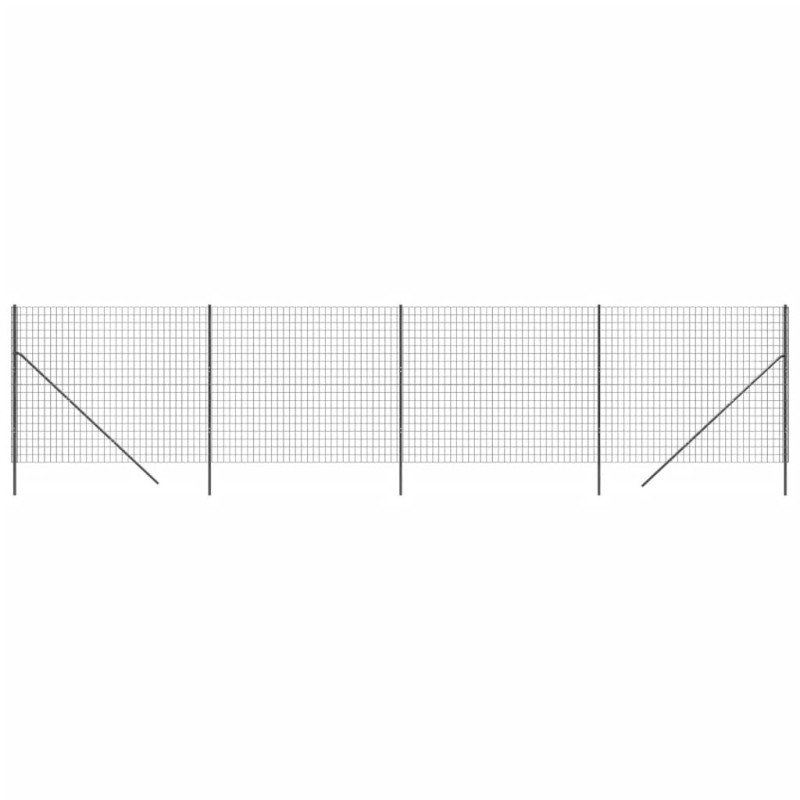 vidaXL Συρματόπλεγμα Περίφραξης Ανθρακί 1,8x10 μ. Γαλβανισμένο Ατσάλι
