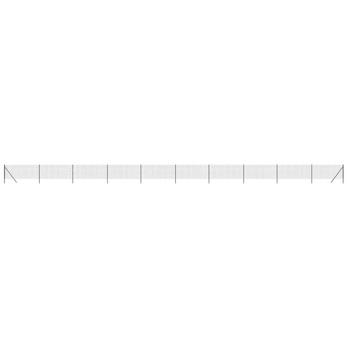 vidaXL Συρματόπλεγμα Περίφραξης Ανθρακί 0,8x25 μ. Γαλβανισμένο Ατσάλι
