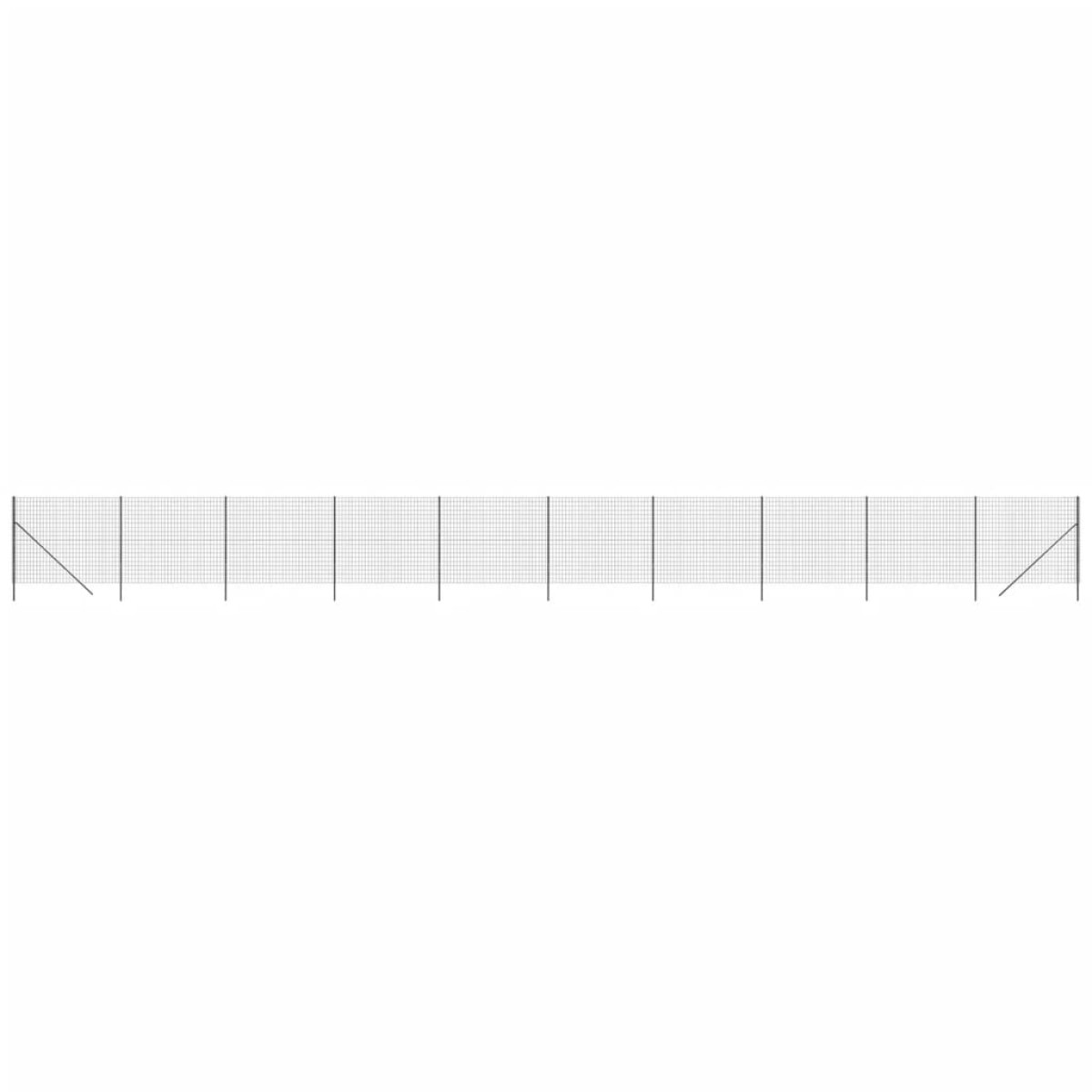 vidaXL Συρματόπλεγμα Περίφραξης Ανθρακί 1,4x25 μ. Γαλβανισμένο Ατσάλι