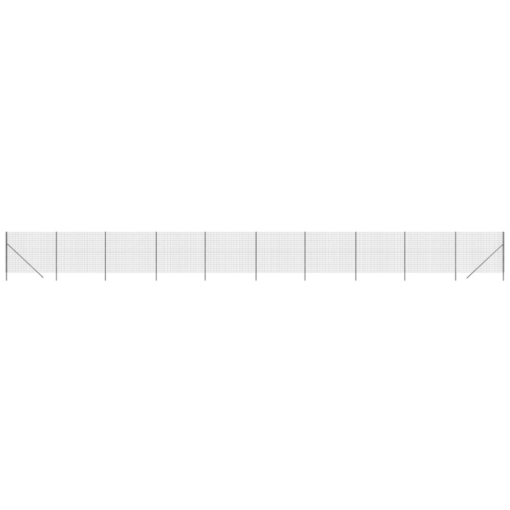 vidaXL Συρματόπλεγμα Περίφραξης Ανθρακί 1,6x25 μ. Γαλβανισμένο Ατσάλι