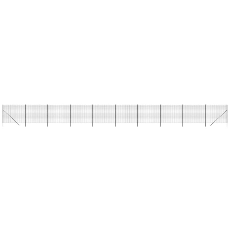 vidaXL Συρματόπλεγμα Περίφραξης Ανθρακί 1,6x25 μ. Γαλβανισμένο Ατσάλι