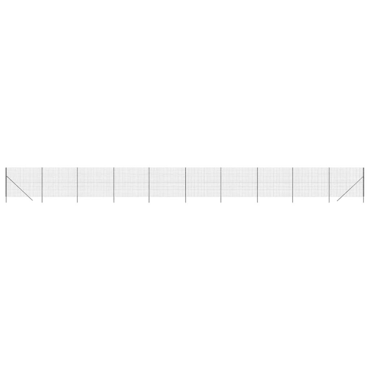 vidaXL Συρματόπλεγμα Περίφραξης Ανθρακί 1,6x25 μ. Γαλβανισμένο Ατσάλι
