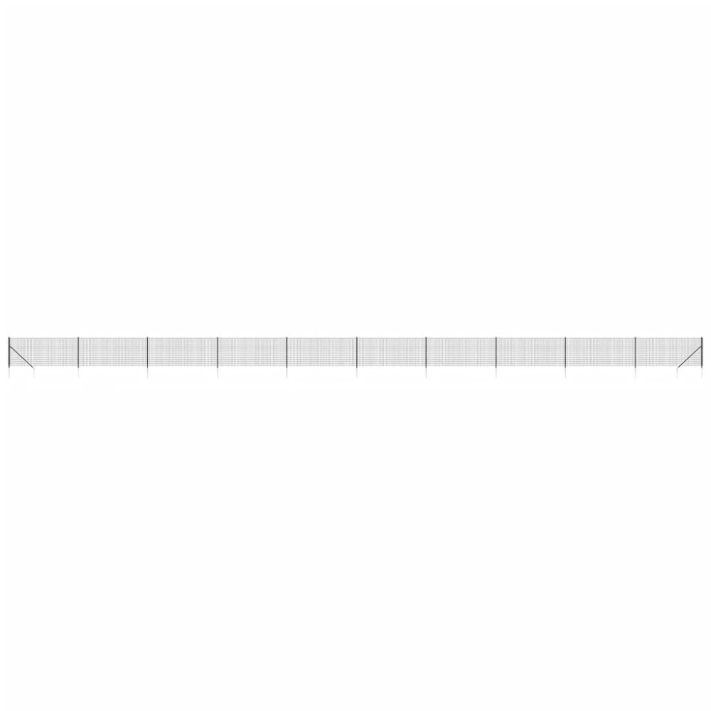vidaXL Συρματόπλεγμα Περίφραξης Ανθρακί 1,1 x 25 μ. με Καρφωτές Βάσεις