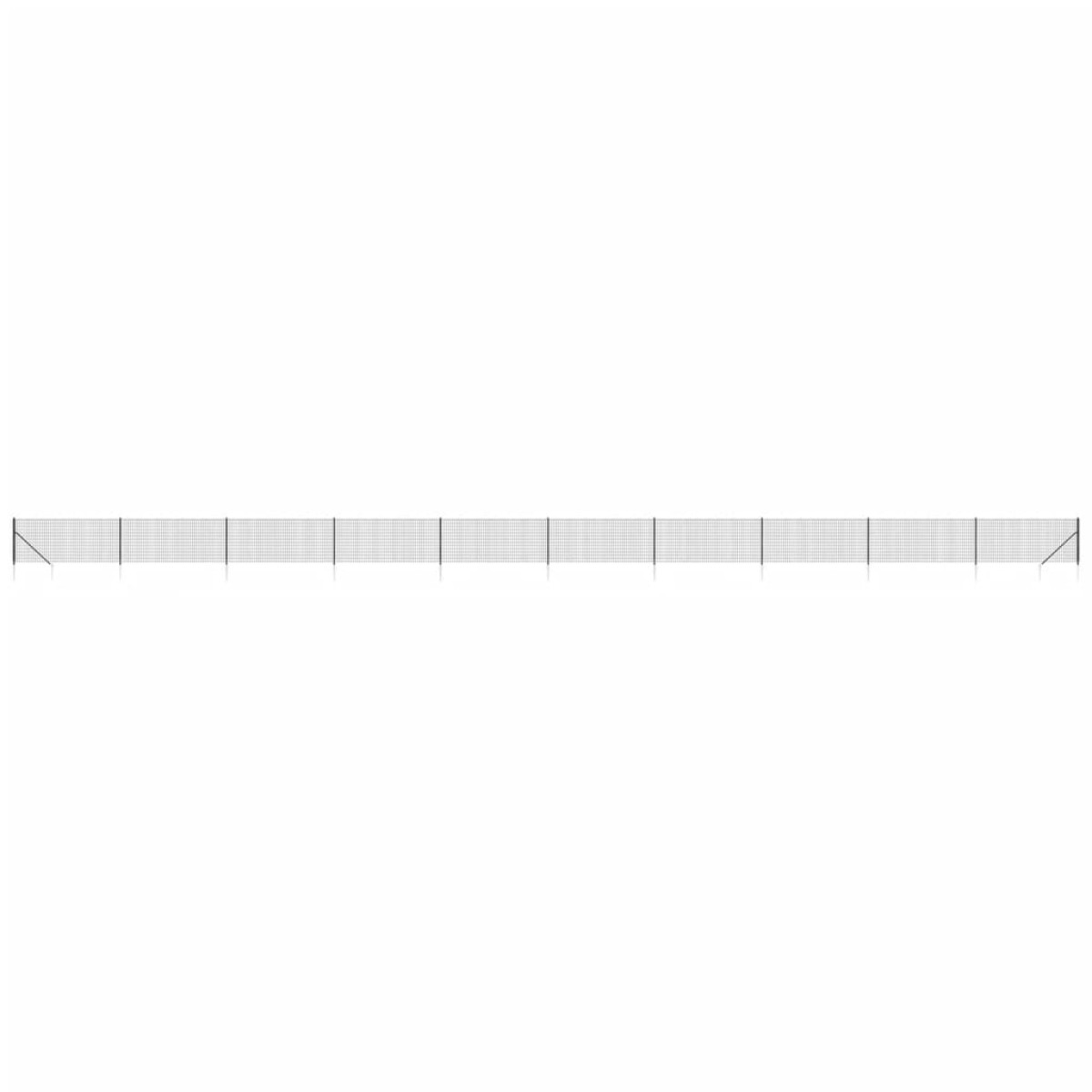 vidaXL Συρματόπλεγμα Περίφραξης Ανθρακί 1,1 x 25 μ. με Καρφωτές Βάσεις
