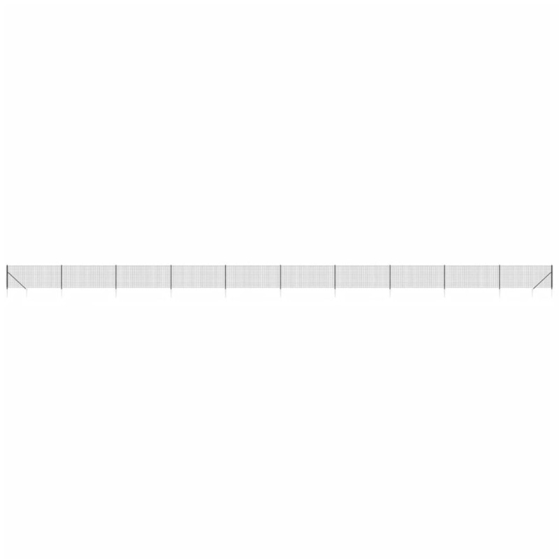 vidaXL Συρματόπλεγμα Περίφραξης Ανθρακί 1,1 x 25 μ. με Καρφωτές Βάσεις