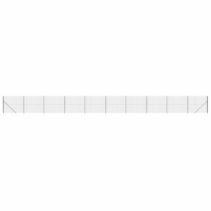 vidaXL Συρματόπλεγμα Περίφραξης Ανθρακί 1,4 x 25 μ. με Καρφωτές Βάσεις