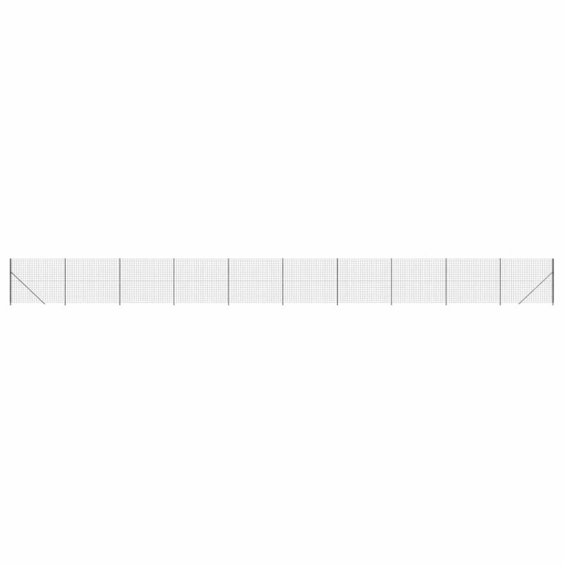 vidaXL Συρματόπλεγμα Περίφραξης Ανθρακί 1,6 x 25 μ. με Βάσεις Φλάντζα