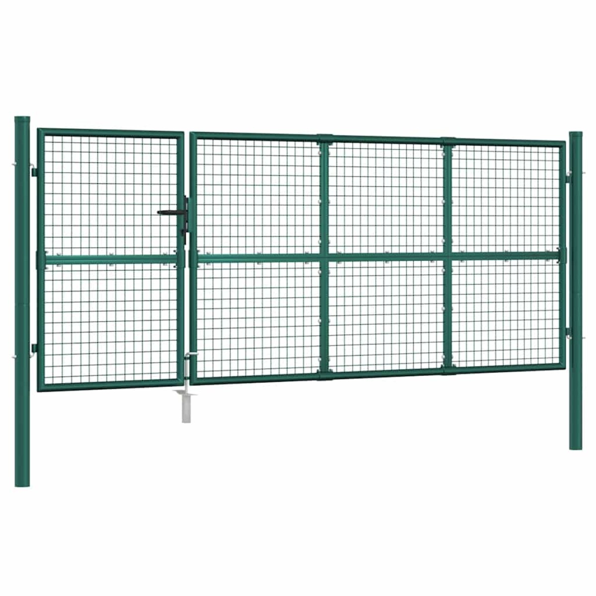vidaXL Πόρτα Περίφραξης με Πλέγμα Πράσινη 350 x 175 εκ. Γαλβαν. Ατσάλι