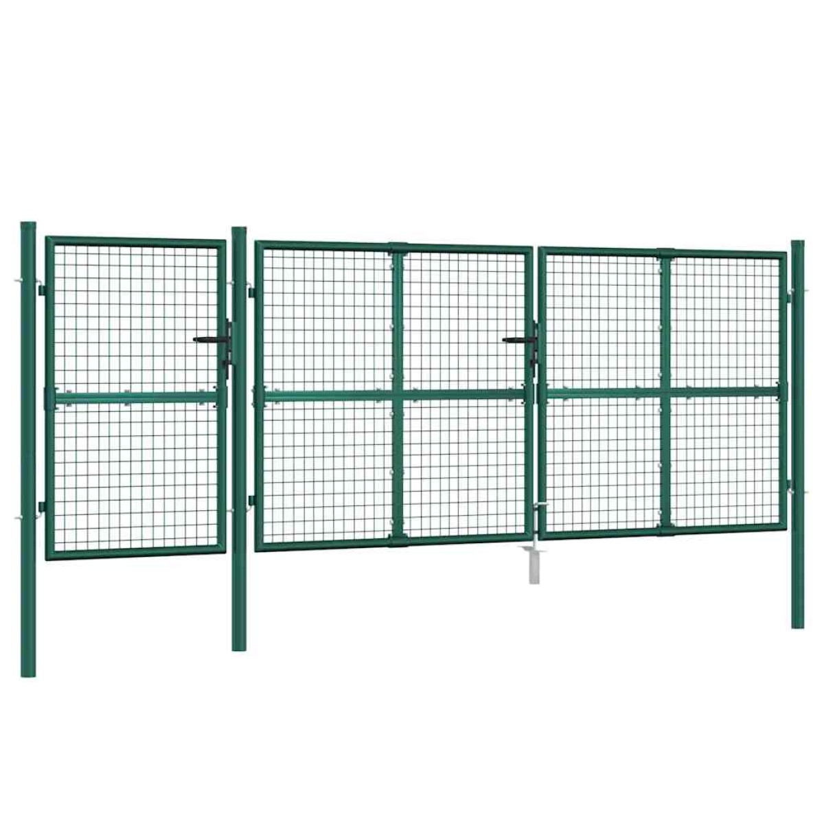 vidaXL Πόρτα Περίφραξης με Πλέγμα Πράσινη 400 x 175 εκ. Γαλβαν. Ατσάλι