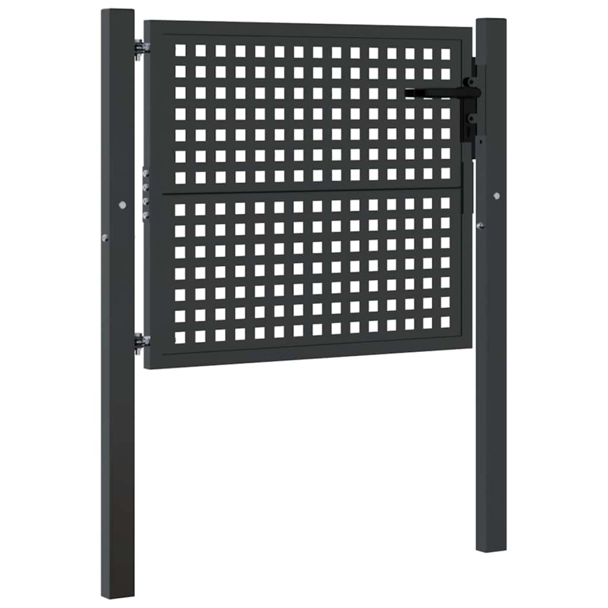vidaXL Πύλη Κήπου Ανθρακί 105 x 125 εκ. Ατσάλινη