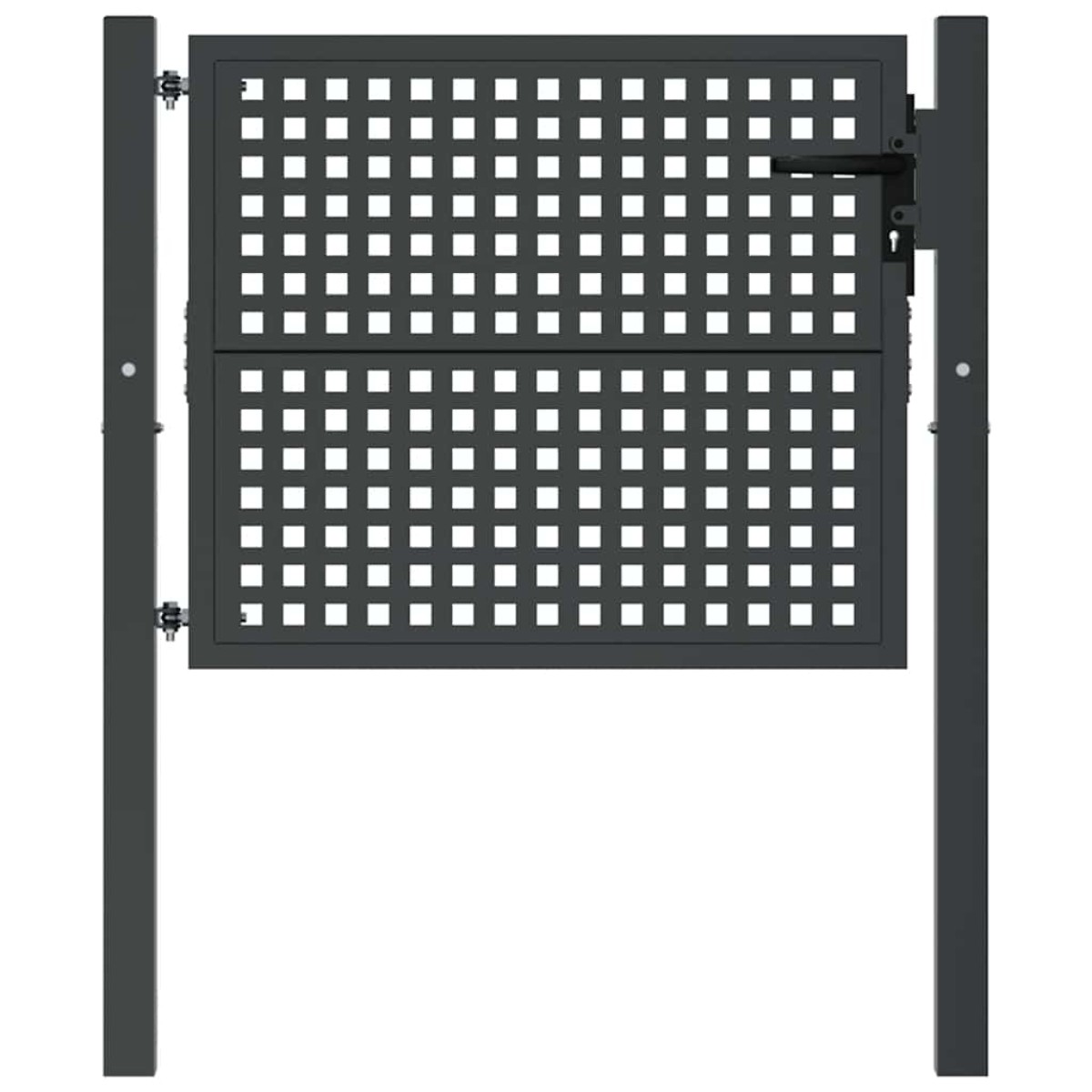 vidaXL Πύλη Κήπου Ανθρακί 105 x 125 εκ. Ατσάλινη