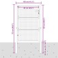 vidaXL Πύλη Κήπου Ανθρακί 105 x 175 εκ. Ατσάλινη