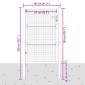 vidaXL Πύλη Κήπου Ανθρακί 105 x 200 εκ. Ατσάλινη