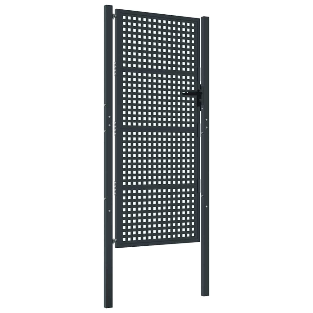 vidaXL Πόρτα Κήπου Ανθρακί 100x175 εκ. Ατσάλι