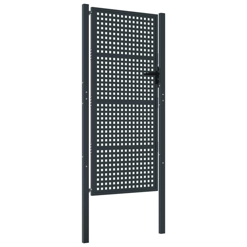 vidaXL Πόρτα Κήπου Ανθρακί 100x175 εκ. Ατσάλι