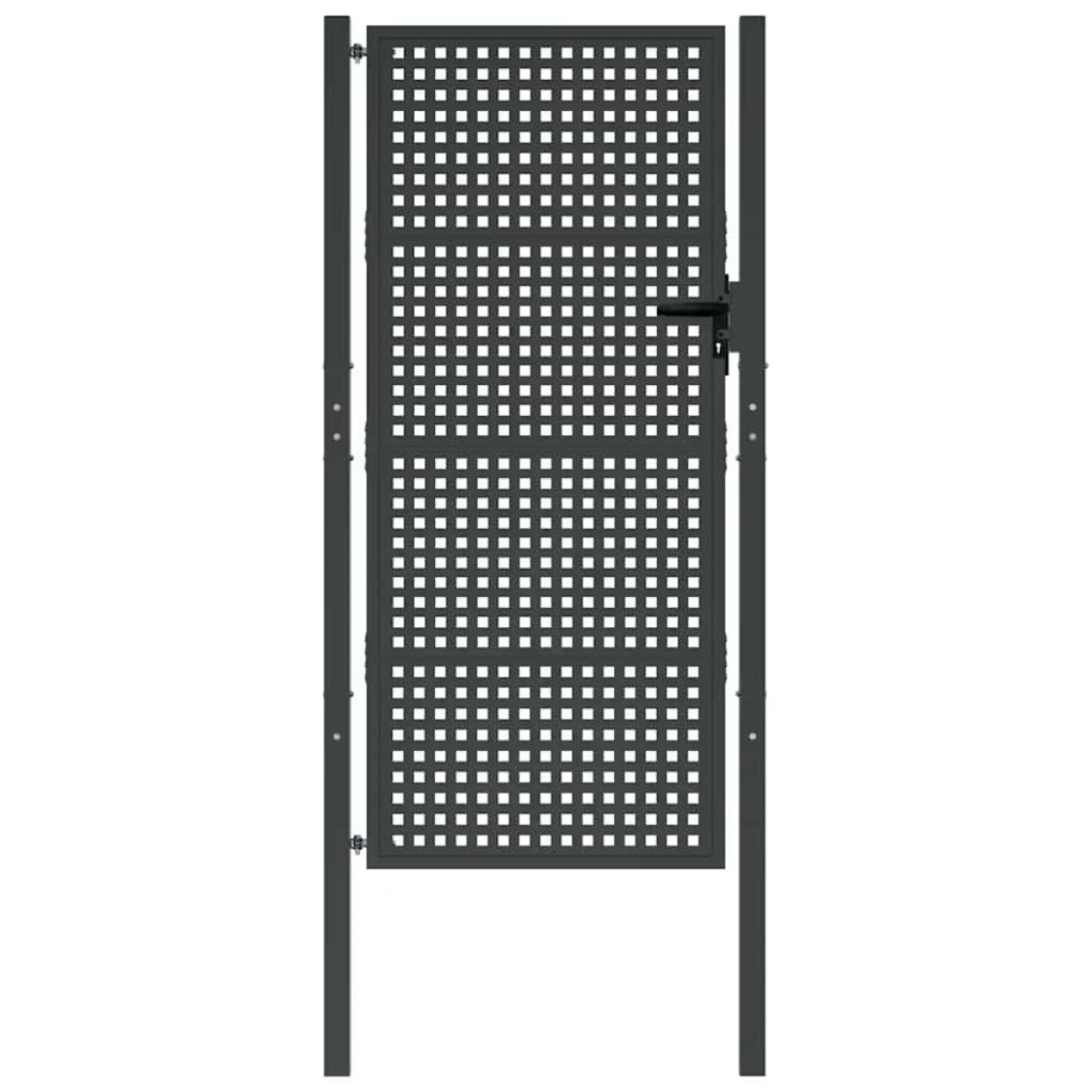 vidaXL Πύλη Κήπου Ανθρακί 105 x 250 εκ. Ατσάλινη