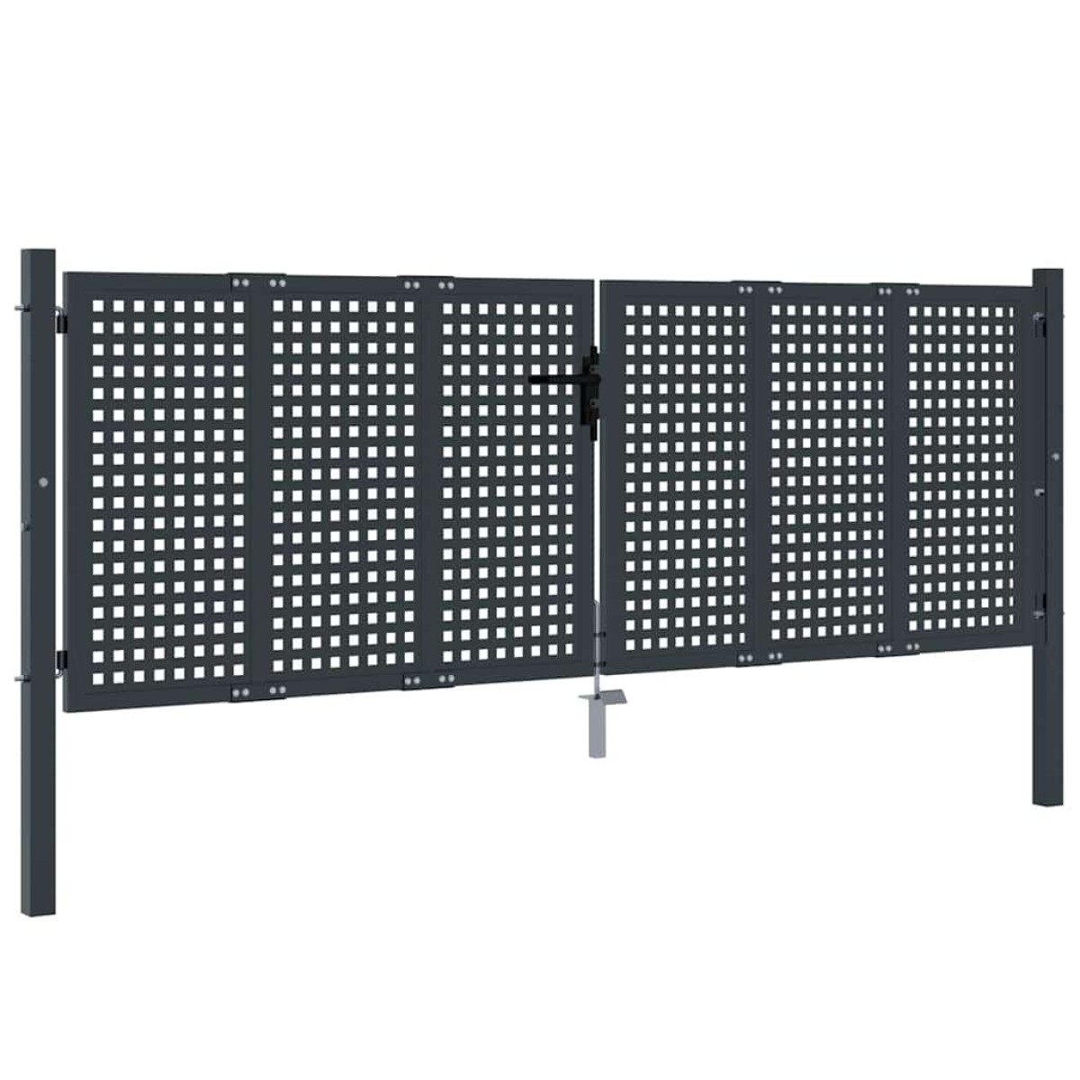 vidaXL Πύλη Κήπου Ανθρακί 300 x 150 εκ. Ατσάλινη