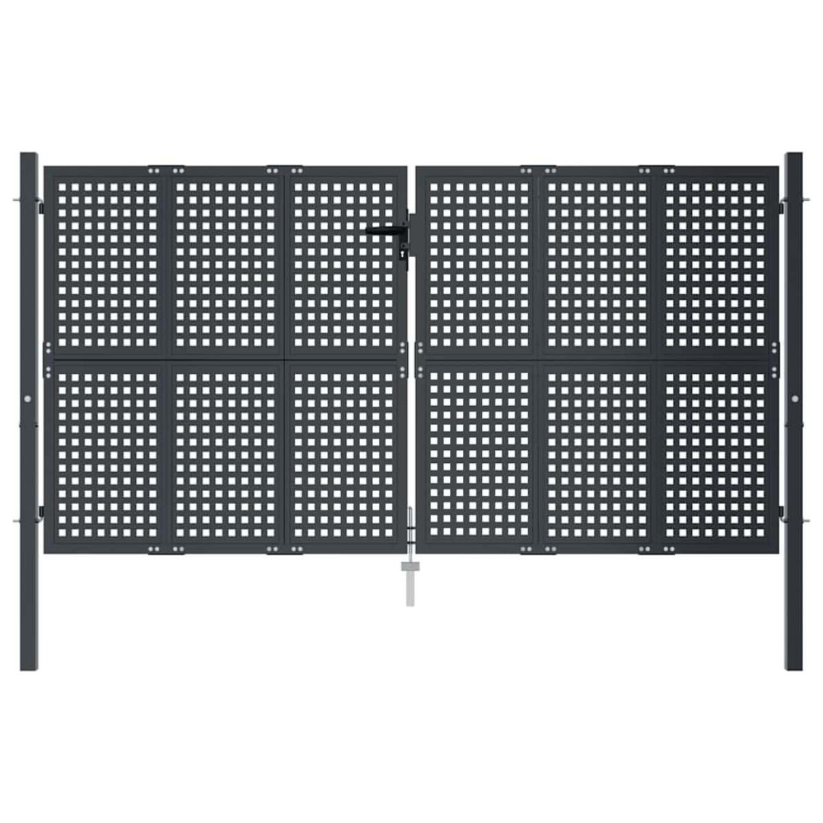 vidaXL Πύλη Κήπου Ανθρακί 300 x 175 εκ. Ατσάλινη