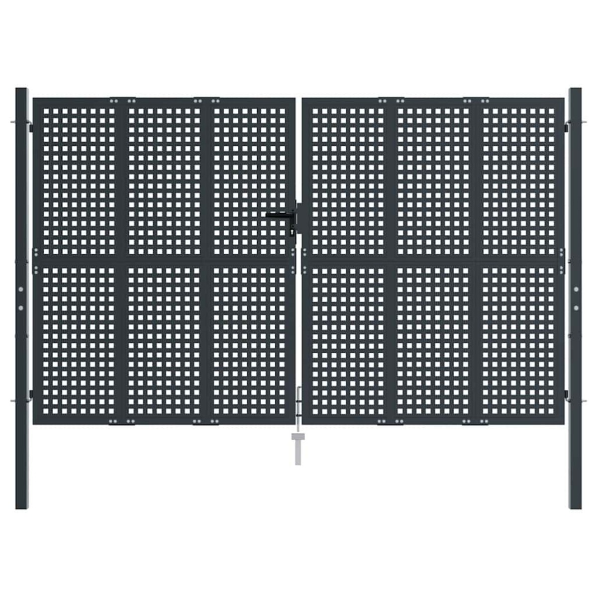 vidaXL Πύλη Κήπου Ανθρακί 300 x 225 εκ. Ατσάλινη