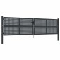 vidaXL Πύλη Κήπου Ανθρακί 400 x 125 εκ. Ατσάλινη