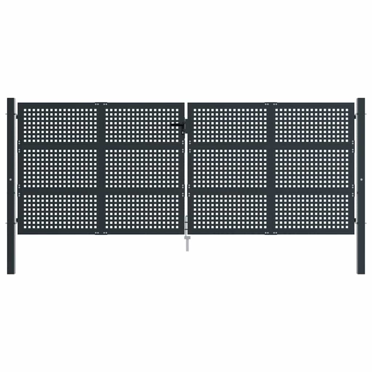 vidaXL Πύλη Κήπου Ανθρακί 400 x 200 εκ. Ατσάλινη