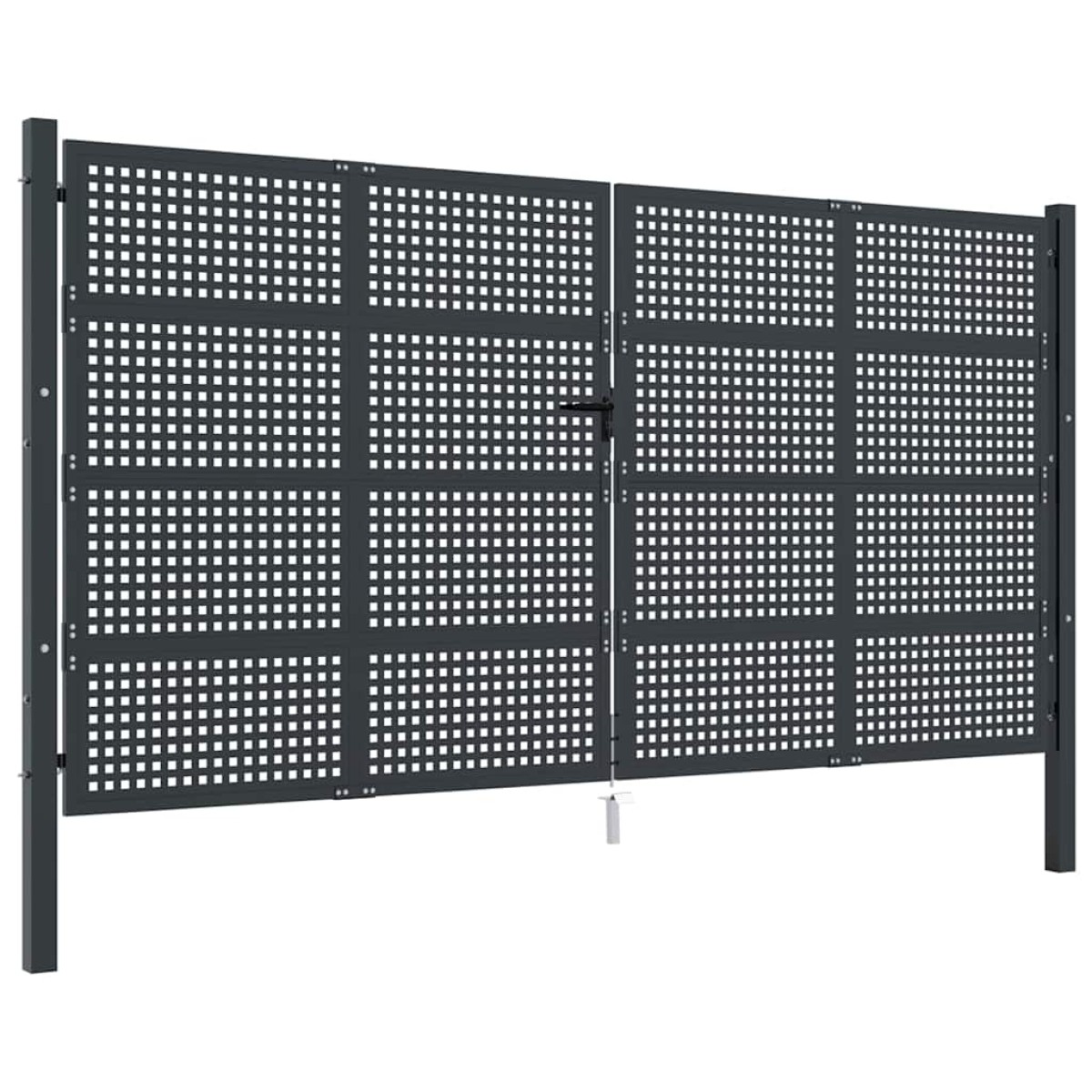 vidaXL Πύλη Κήπου Ανθρακί 400 x 225 εκ. Ατσάλινη