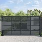 vidaXL Πύλη Κήπου Ανθρακί 400 x 225 εκ. Ατσάλινη