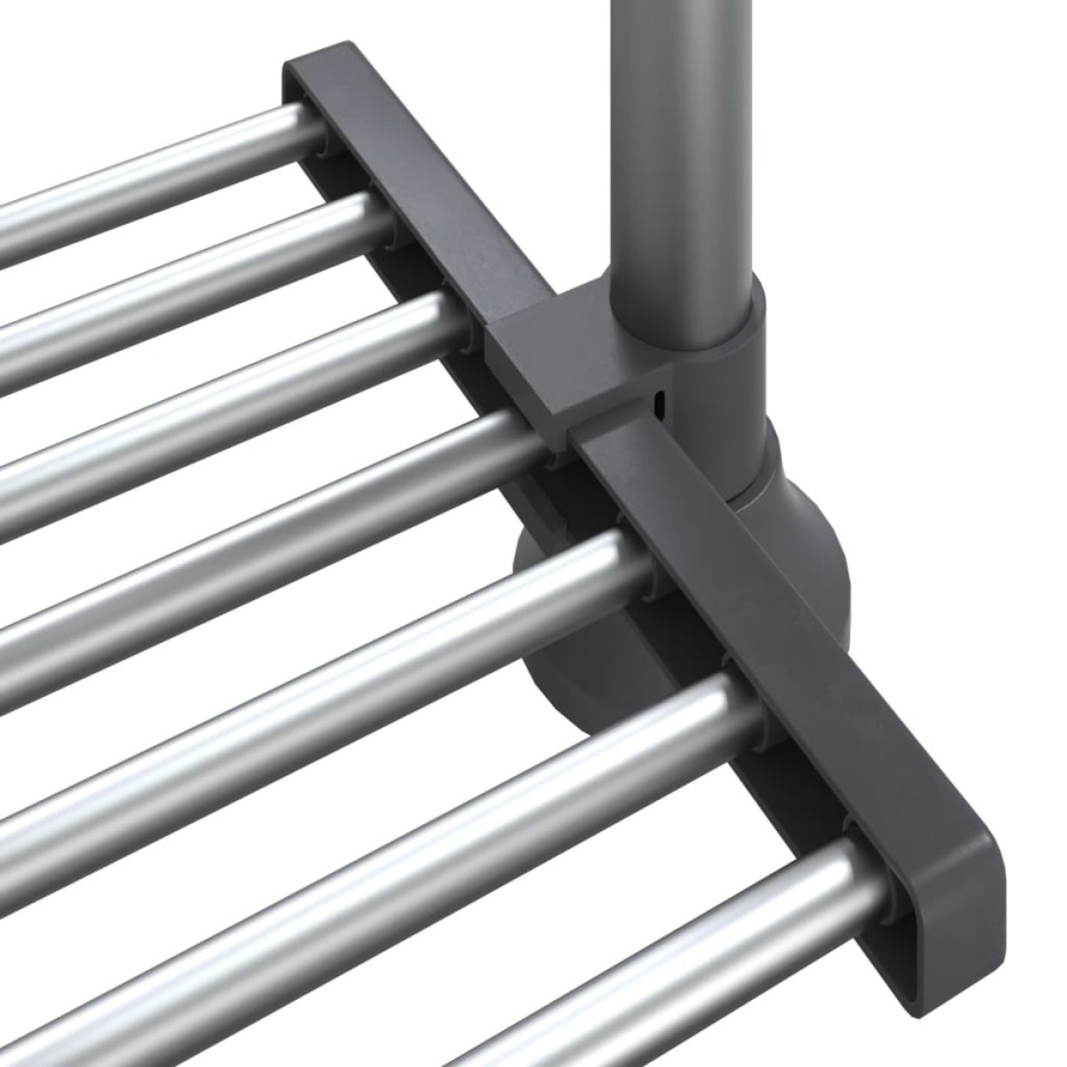 vidaXL Ράφι Κουζίνας 50x25x(50-70) εκ. από Αλουμίνιο