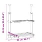 vidaXL Ράφι Κουζίνας 50x25x(50-70) εκ. από Αλουμίνιο