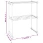 vidaXL Ράφι για Φούρνο Μικροκυμάτων Λευκό 51x27x63 εκ. από Αλουμίνιο