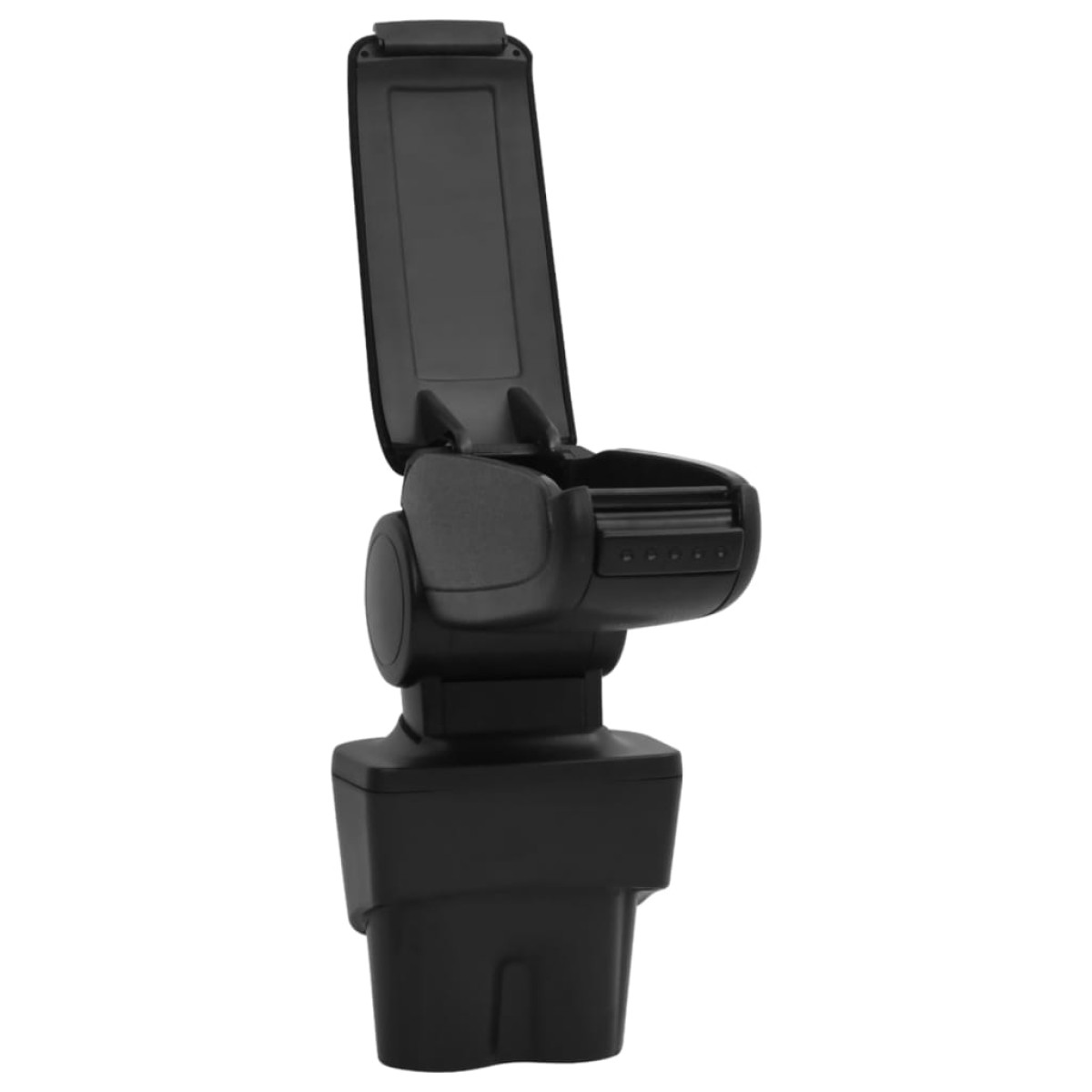 vidaXL Τεμπέλης Αυτοκινήτου Μαύρος 17 x 32 x (35,5-52) εκ. από ABS