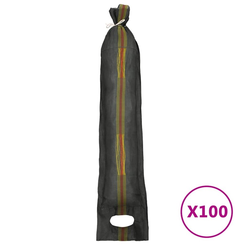 vidaXL Σάκοι Άμμου 100 τεμ. Σκούρο Πράσινο 103 x 25 εκ. από HDPE