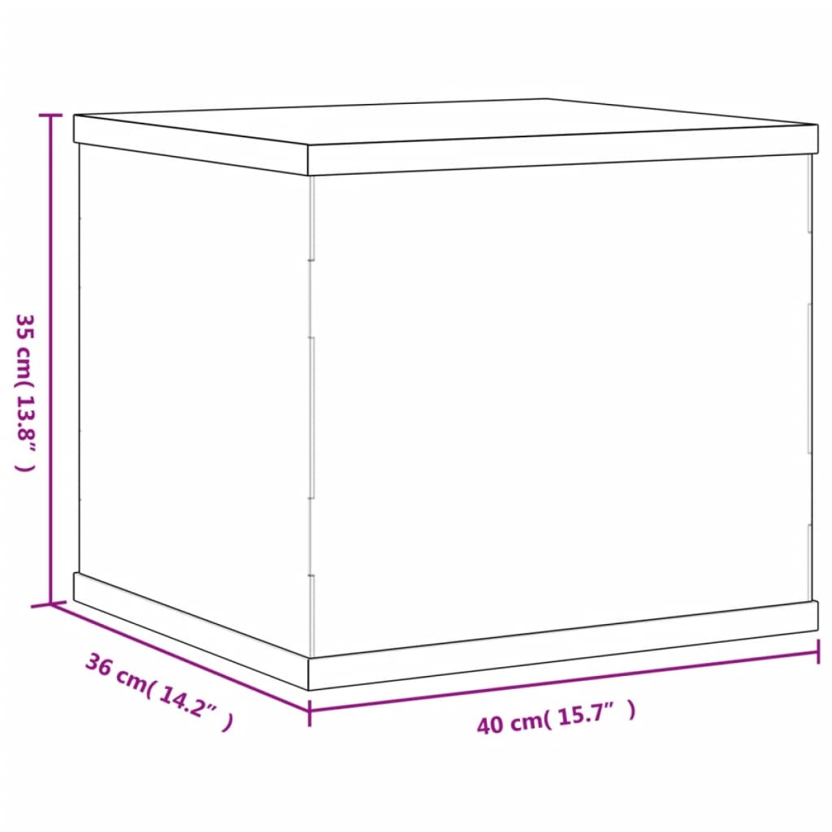 vidaXL Κουτί Βιτρίνα Διάφανο 40 x 36 x 35 εκ. Ακρυλικό