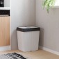 vidaXL Κάδος Απορριμμάτων Διπλός Λευκός 2 x 25 Λίτρα