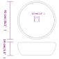 vidaXL Νιπτήρας Μαύρος και Γκρι Φ41 x 14 εκ. Κεραμικός