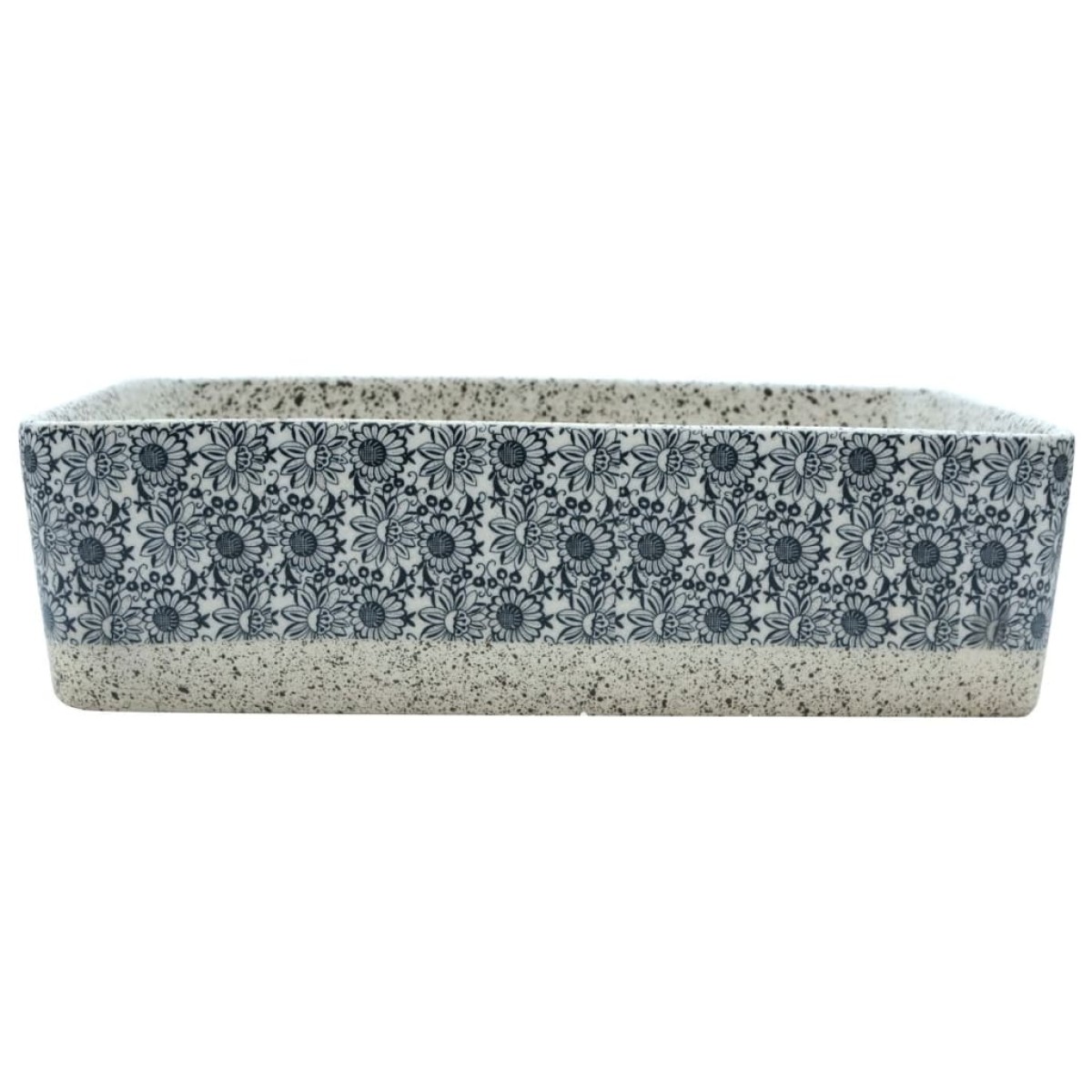 vidaXL Νιπτήρας Ορθογώνιος Γκρι/Μπλε 46 x 35,5 x 13 εκ. Κεραμικός