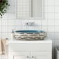 vidaXL Νιπτήρας Οβάλ Πολύχρωμος 59 x 40 x 15 εκ. Κεραμικός